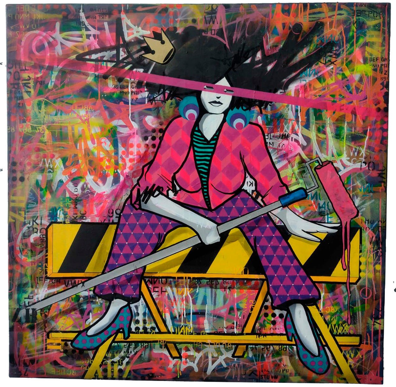 Exposição de Onurb explora o cotidiano urbano com uma fusão de grafite, psicodelia e cultura punk