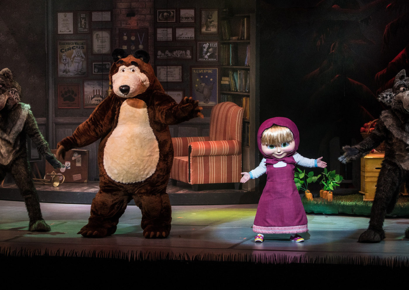 Sucesso mundial, espetáculo infantil “Masha e o Urso: Missão no Circo” estreia em São Paulo e inicia turnê nacional