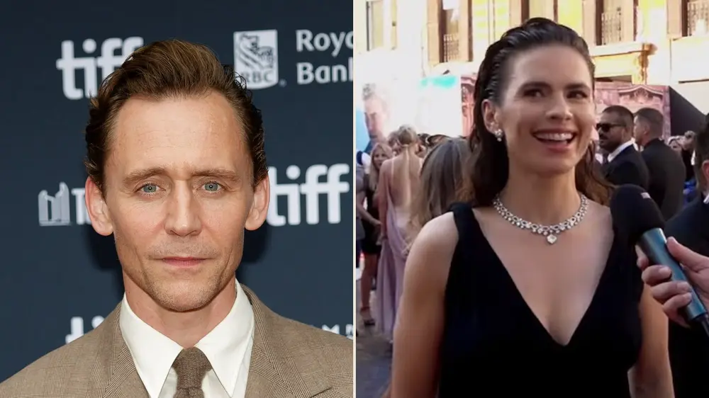 Tom Hiddleston, no Festival de Toronto de 2024, e Hayley Atwell, em 2023: Benedick e Beatrice na Broadway a partir de 31 de outubro
