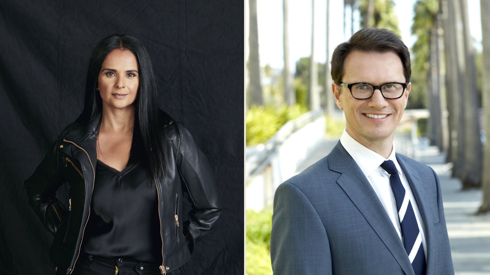 Bela Bajaria, à esquerda, que deixa o comando de conteúdo da Netflix, e Peter Rice, à direita, em foto de 2015, que assume o posto em 26 de outubro