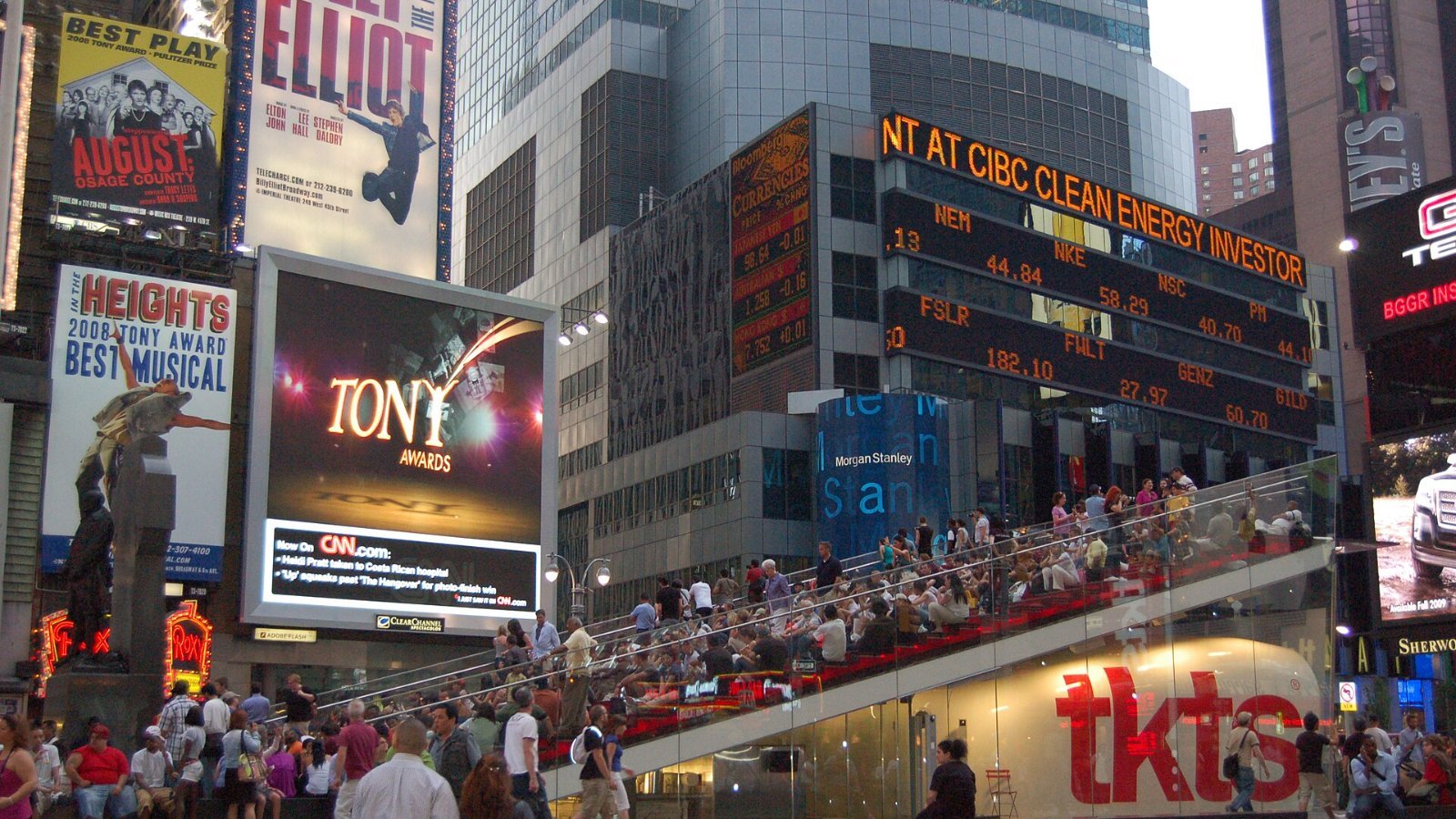 Bilheteria TKTS, na Times Square, em Nova York, em 2009; foto de arquivo.